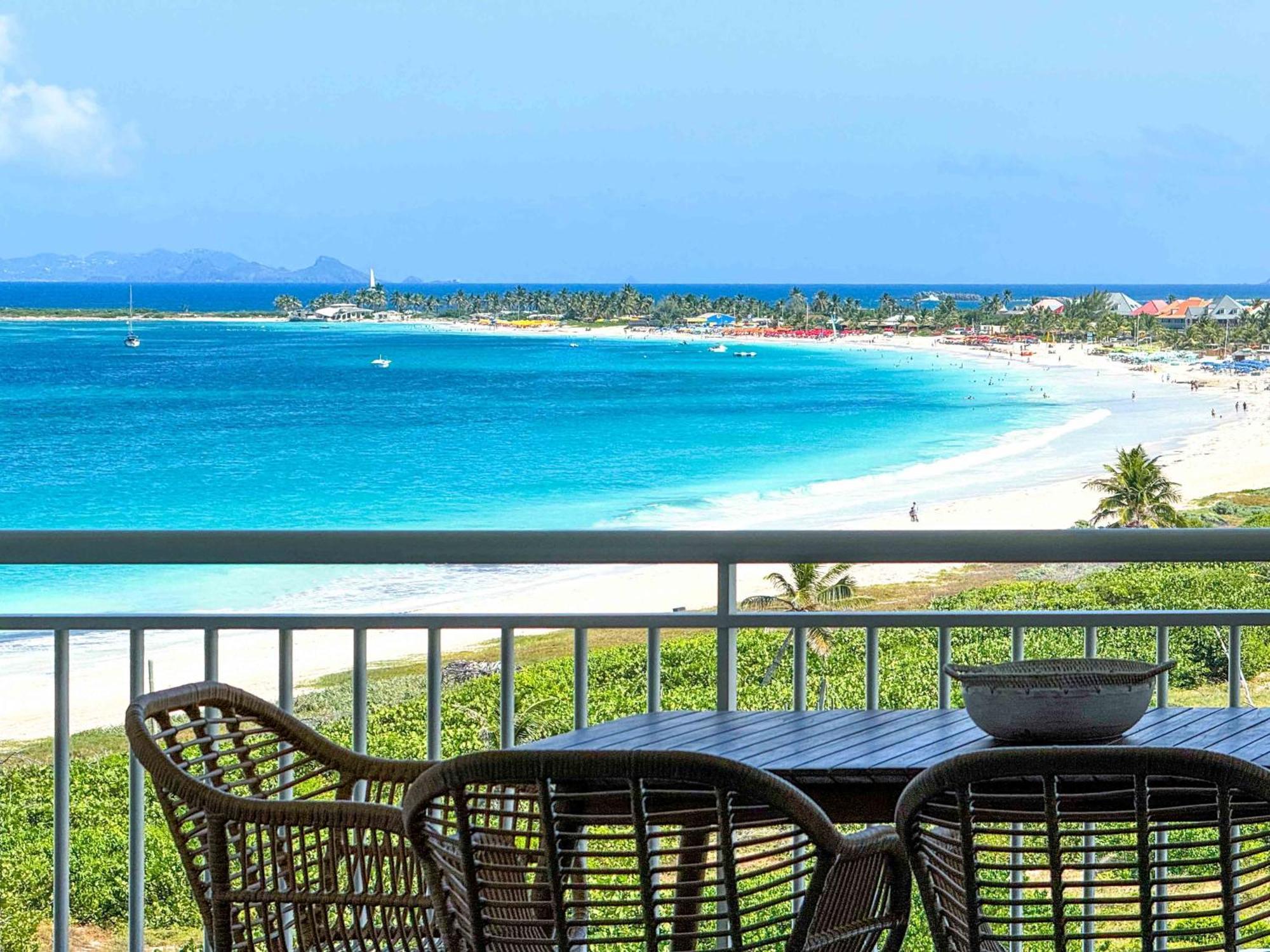 Top Floor Unit 520 Ft2 - 48 M2 With Stunning Dominant View On Ocean, St Barth, Orient Bay Cul de Sac Exteriér fotografie